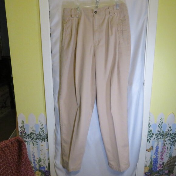 Vintage Liz Claiborne LIZSPORT 100% cotton Tan Pants Size 14 - Picture 2 of 13